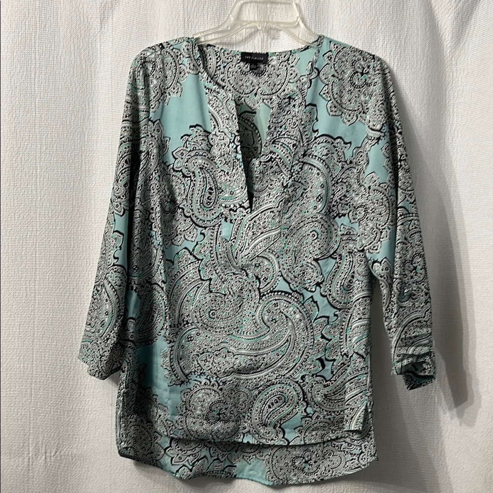The Limited Paisley V-Neck Blouse